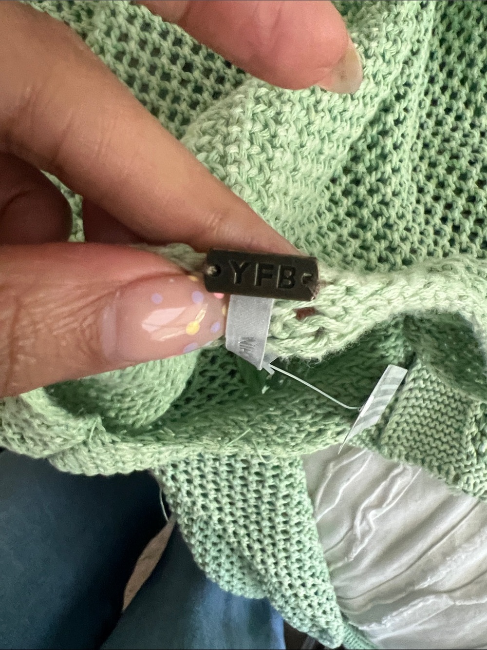 Young Fabulous & Broke Light Green Knit Dress - Picture 6 of 9